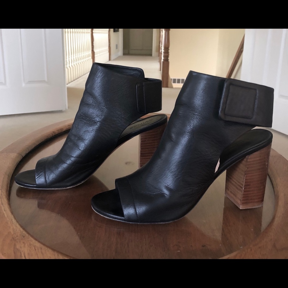 Vince Camuto Black Leather Booties